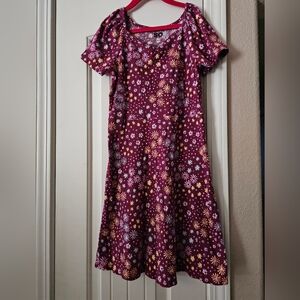 SO Floral Burgundy Dress